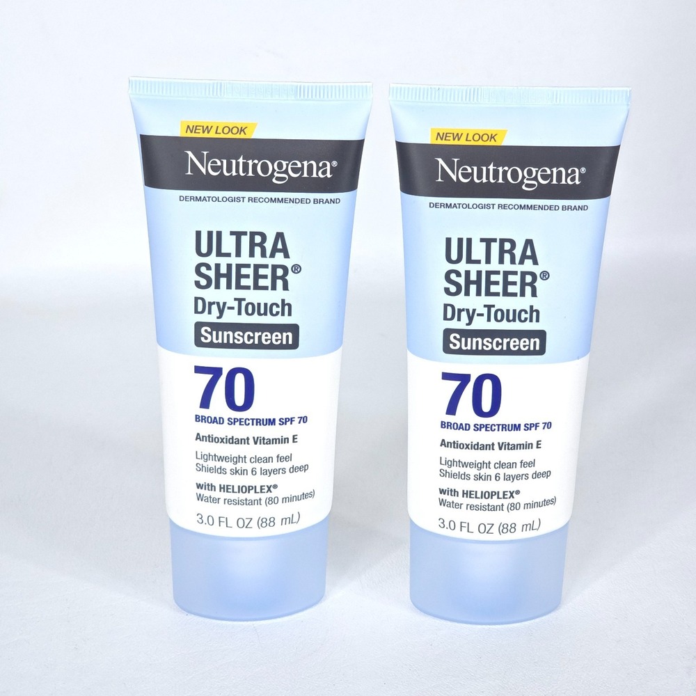 2x Ultra Sheer Dry-Touch SPF 70 Sunscreen 3 oz ea‎ New Exp 08/27+